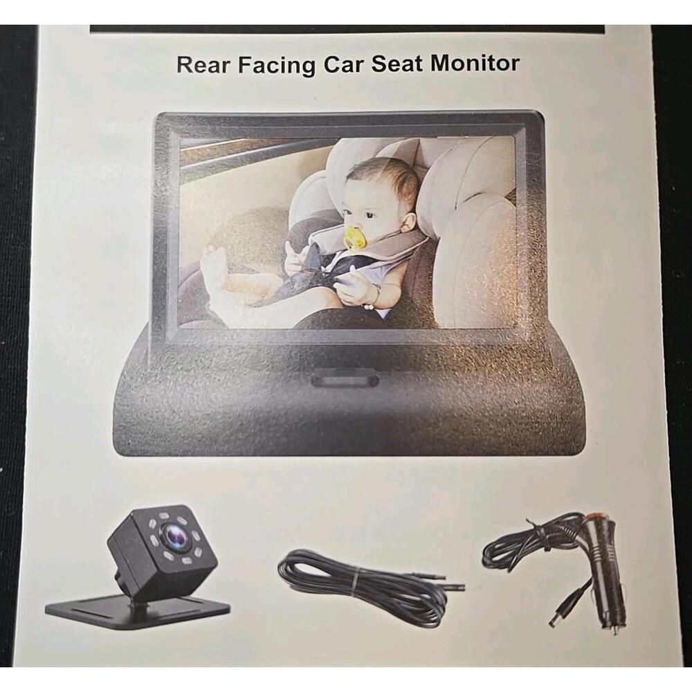 Rear Facing Digital Baby Car Monitor 4.3” HD Night Vision Display And Camera